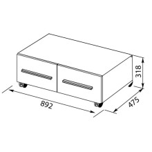 Тумба подкатная венге 89,2 см Aquanet Нота 00170748