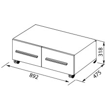 Тумба подкатная венге 89,2 см Aquanet Нота 00170748