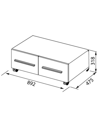 Тумба подкатная венге 89,2 см Aquanet Нота 00170748