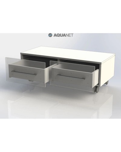 Тумба подкатная черный 89, см Aquanet Нота 00170733