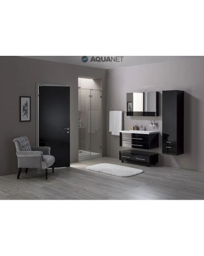 Тумба подкатная черный 99,2 см Aquanet Верона 00175402