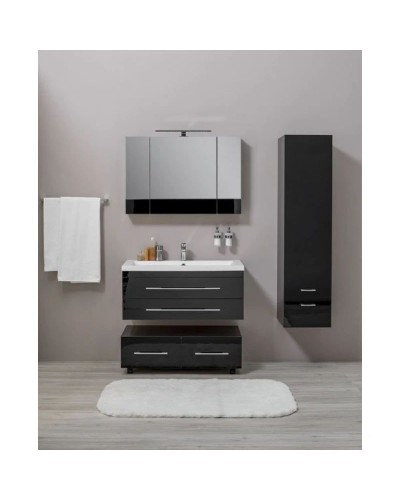 Тумба подкатная черный 99,2 см Aquanet Верона 00175402