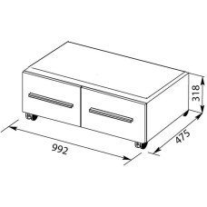 Тумба подкатная черный 99,2 см Aquanet Верона 00175402