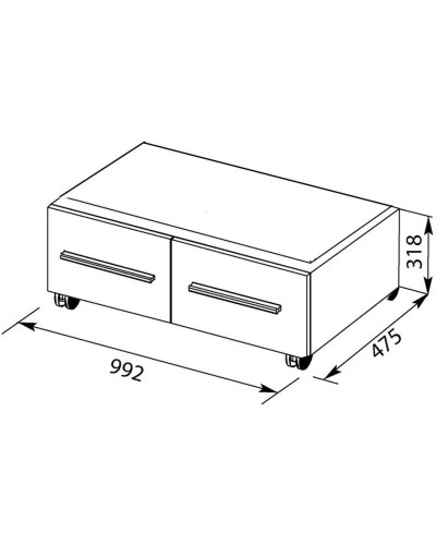 Тумба подкатная черный 99,2 см Aquanet Верона 00175402