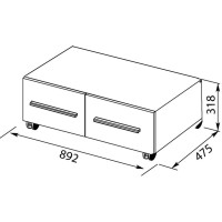 Тумба подкатная белый 89,2 см Aquanet Верона 00172337