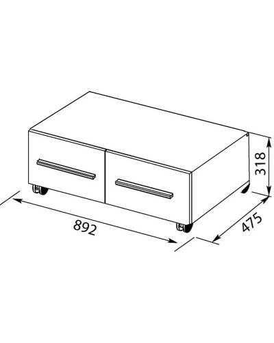 Тумба подкатная белый 89,2 см Aquanet Верона 00172337