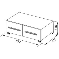 Тумба подкатная черный 89,2 см Aquanet Верона 00172338
