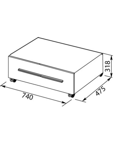 Тумба подкатная белый 74 см Aquanet Верона 00175397