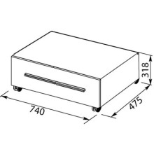 Тумба подкатная черный 74 см Aquanet Верона 00175398