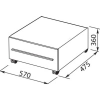 Тумба подкатная белый 57 см Aquanet Верона 00175400