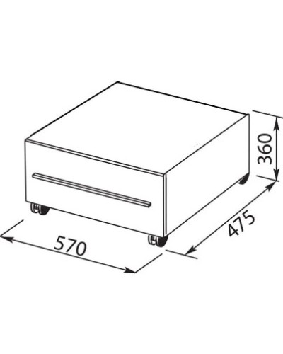 Тумба подкатная белый 57 см Aquanet Верона 00175400
