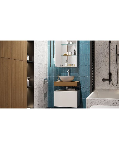 Тумба Velvex Unique Unit 60 tpUNI.60.H40.Y.VY-223 подвесная Белый лед