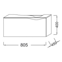 Тумба нежно-розовый матовый 81,1 см Jacob Delafon Stillness EB2004-M71