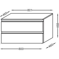 Комод аквамарин матовый 80,1 см Jacob Delafon Vox EB2061-RA-M43