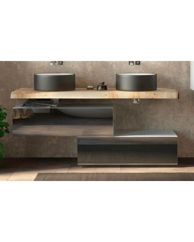 Тумба антрацит/белый 96 см Velvex Felay tpFEL.95-42.21