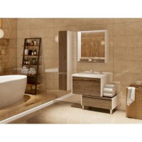 Тумба белый глянец/таксония темная 76 см Акватон Капри 1A231103KPDB0