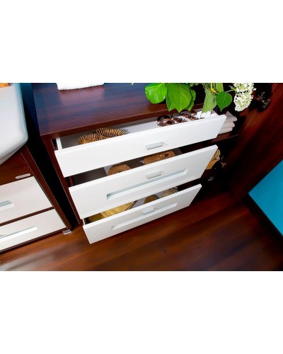 Комод Бриклаер Бали 70 4627125411878 Венге Белый глянцевый