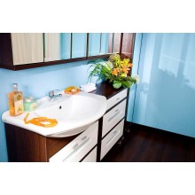 Комод Бриклаер Бали 70 4627125411878 Венге Белый глянцевый