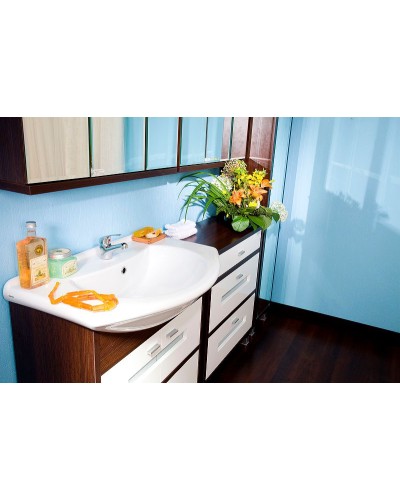 Комод Бриклаер Бали 70 4627125411878 Венге Белый глянцевый