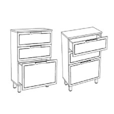 Комод Corozo Монро 40 Z3 SD-00000780 Белый