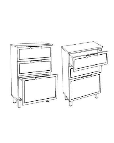 Комод Corozo Монро 50 Z3 SD-00000781 Белый