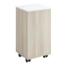 Тумба на колесах белый/ясень Cersanit Smart KD-SMA/Wh