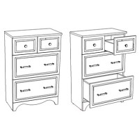 Комод белый глянец 55,5 см Corozo Классика SD-00000329