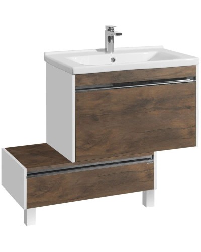 Тумба белый глянец/таксония темная 76 см Акватон Капри 1A231103KPDB0