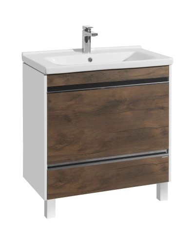 Тумба белый глянец/таксония темная 76 см Акватон Капри 1A231103KPDB0