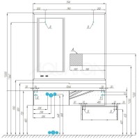 Тумба белый глянец/ольха наварра 99,7 см Акватон Сакура 1A234803SKW80