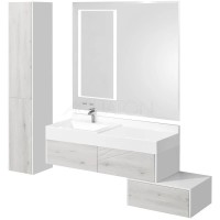 Тумба белый глянец/ольха наварра 60,4 см Акватон Сакура 1A220403SKW80