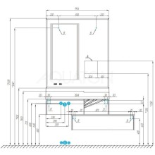 Тумба белый глянец/ольха наварра 79,7 см Акватон Сакура 1A236603SKW80