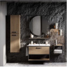 Тумба дуб кантри/черный 34 см Акватон Лофт Фабрик 1A242703LTDY0