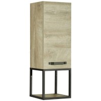 Тумба дуб эндгрейн/черный 34 см Акватон Лофт Фабрик 1A242703LTDU0