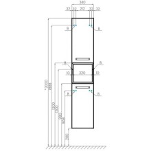 Тумба дуб эндгрейн/черный 34 см Акватон Лофт Фабрик 1A242703LTDU0