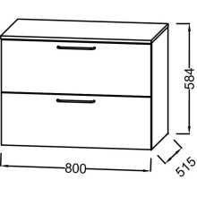 Комод белый мрамор 80 см Jacob Delafon Odeon Rive Gauche EB2548-R7-NR4