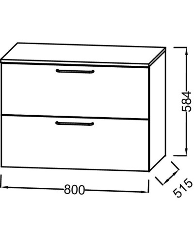 Комод белый мрамор 80 см Jacob Delafon Odeon Rive Gauche EB2548-R7-NR4
