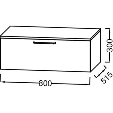 Тумба серый антрацит 80 см Jacob Delafon Odeon Rive Gauche EB2538-R6-N14