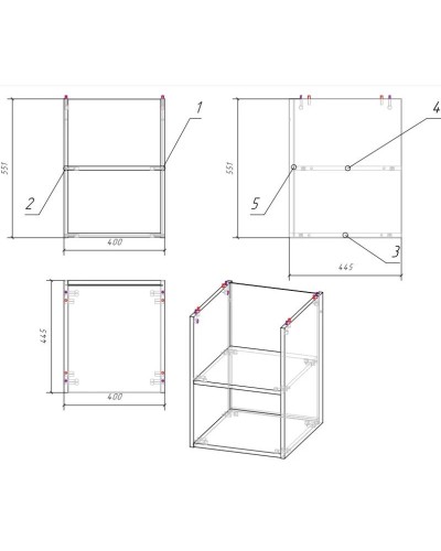 Модуль для тумбы дуб Cersanit Moduo MD-MOD40-SZ