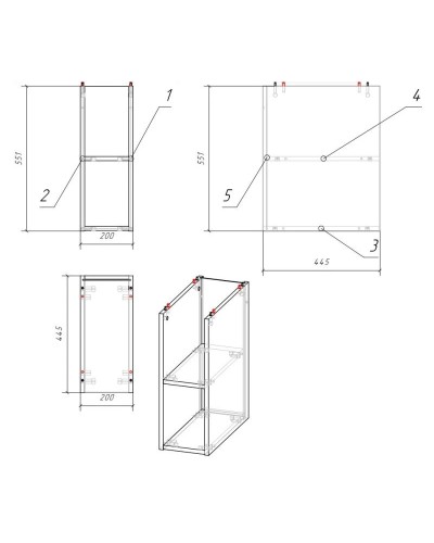 Модуль для тумбы дуб Cersanit Moduo MD-MOD20-SZ