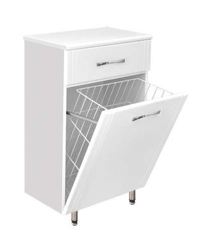 Комод Style Line Эко Стандарт ТН 60 с бельевой корзиной Белый глянец