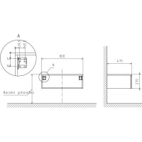 Тумба бежевый 80 см Velvex Unique Unit tpUNI.80.H27.Y-215