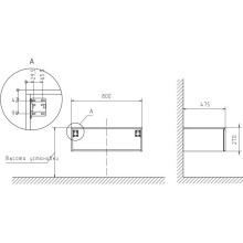 Тумба белый глянец 80 см Velvex Unique Unit tpUNI.80.H27.Y-223