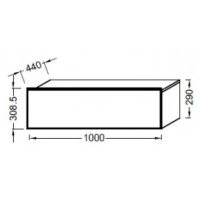 Тумба белый бриллиант 100 см Jacob Delafon Formilia EB1017-HU-HU