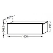 Тумба белый бриллиант 100 см Jacob Delafon Formilia EB1017-HU-HU