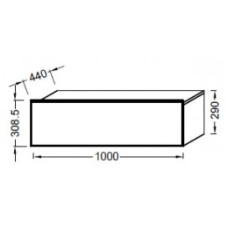 Тумба белый бриллиант 100 см Jacob Delafon Formilia EB1017-HU-HU