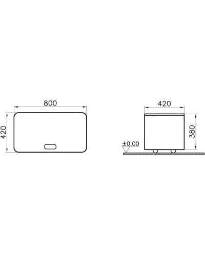 Тумба натуральная древесина 80 см Vitra Nest Trendy 56181