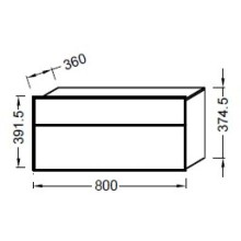 Тумба орех/белый бриллиант 80 см Jacob Delafon Formilia EB1022-HU-N17