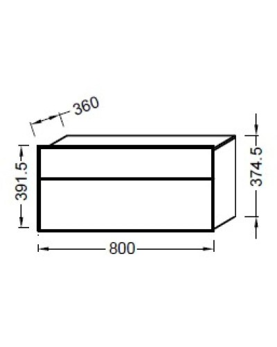 Тумба орех/белый бриллиант 80 см Jacob Delafon Formilia EB1022-HU-N17