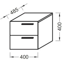 Комод черный дуб 40 см Jacob Delafon Stillness EB125-NL